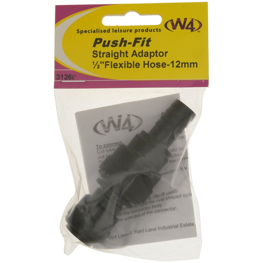MDS1203 W4 Straight Adaptor 12mm - 1/2 Flexible 31268 W4 - Dynamic Drive