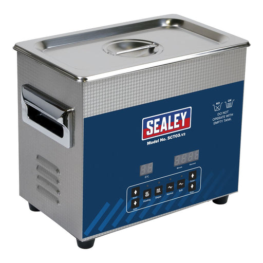 Sealey Ultrasonic Parts Cleaning Tank 3L SCT03 Sealey - Dynamic Drive