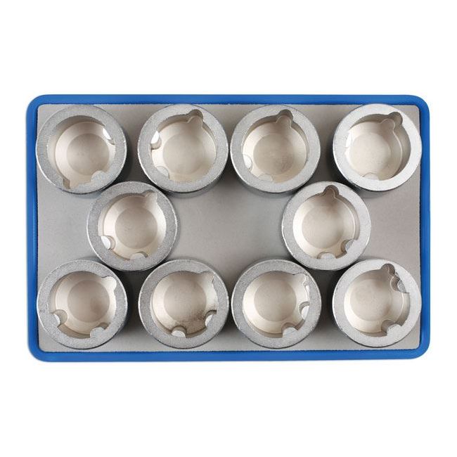 Laser Locking Wheel Nut Key Set 10pc - for Land Rover 6859 Laser - Dynamic Drive