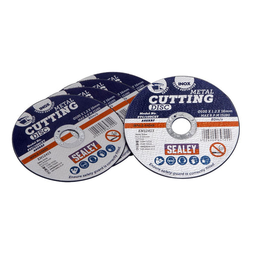 Sealey Cutting Disc Pack of 100100 x 1.2mm16mm Bore PTC/100CET100 Sealey - Dynamic Drive
