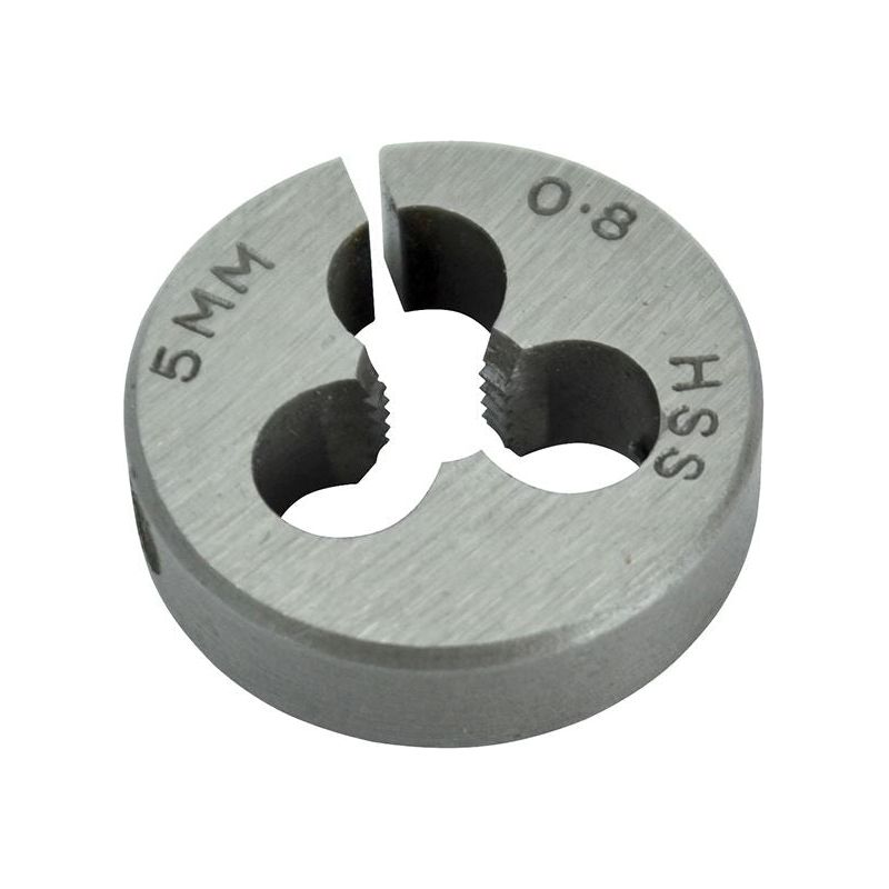 Faithfull HSS Straight Flute Split Die M5 x 0.8,, 13/16in OD Faithfull - Dynamic Drive