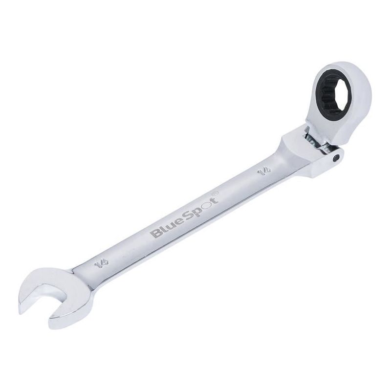 Bluespot Tools 180° Flexible Head Ratchet Spanner 14mm BlueSpot Tools - Dynamic Drive