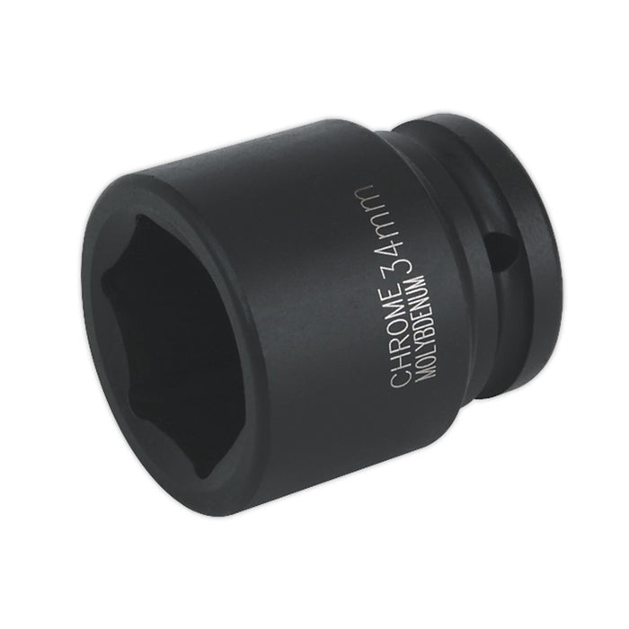 Sealey Impact Socket 34mm 3/4"Sq Drive IS3434 Sealey - Dynamic Drive