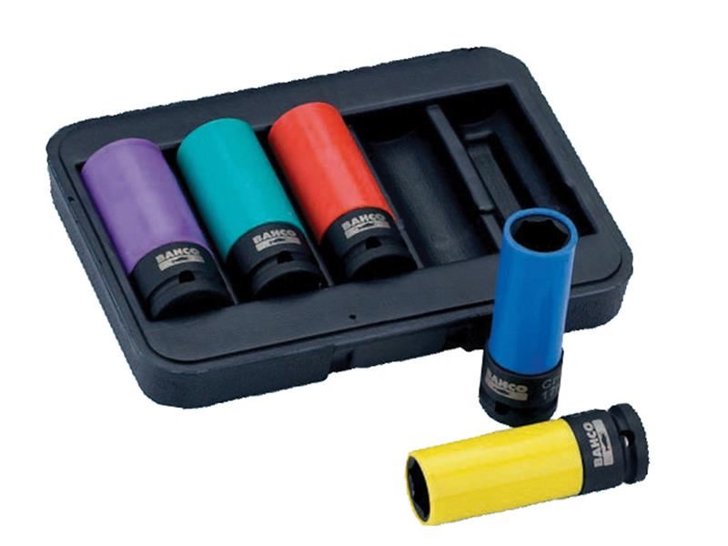 Bahco BWSS12P5 1/2in Drive Impact Wheel Socket Set, 5 Piece Bahco - Dynamic Drive