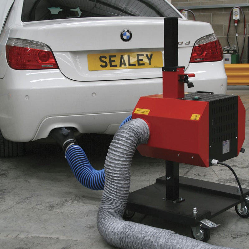 Sealey Exhaust Fume Extractor with 6m Ducting EFS/93 Sealey - Dynamic Drive