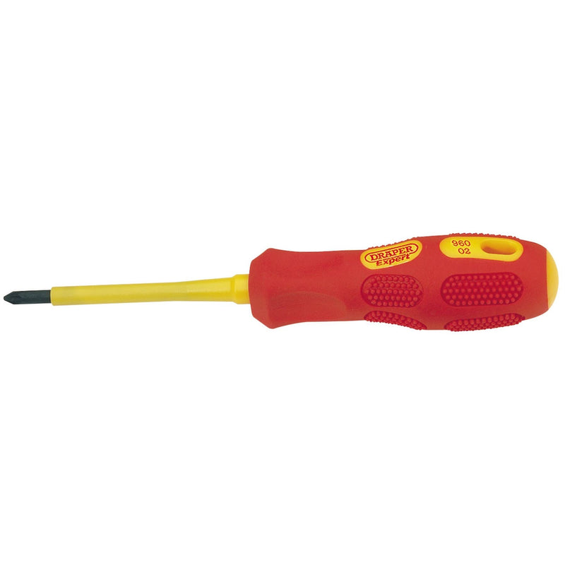 Draper VDE Approved Fully Insulated PZ TYPE Screwdriver, No.1 x 80mm (Sold Loose Draper - Dynamic Drive
