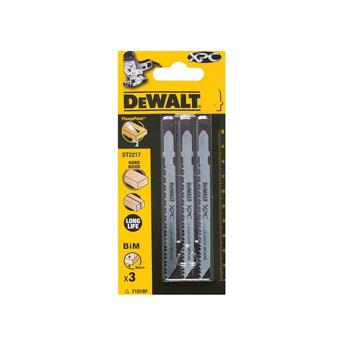 Dewalt Power Tools XPC Bi-Metal Wood Jigsaw Blades Pack of 3 T101BF DeWALT Power Tools - Dynamic Drive