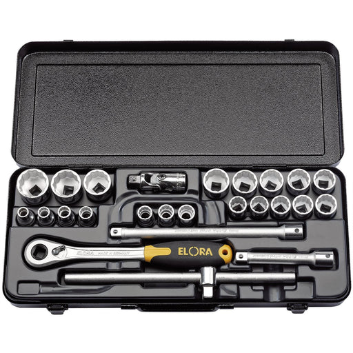 Draper Elora Metric Socket Set, 1/2" Sq. Dr. (25 Piece) 50648 Draper - Dynamic Drive