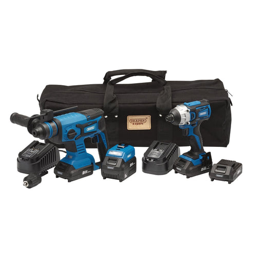 Draper D20 20V Impact Driver and SDS+ Drill Kit 24021 Draper - Dynamic Drive