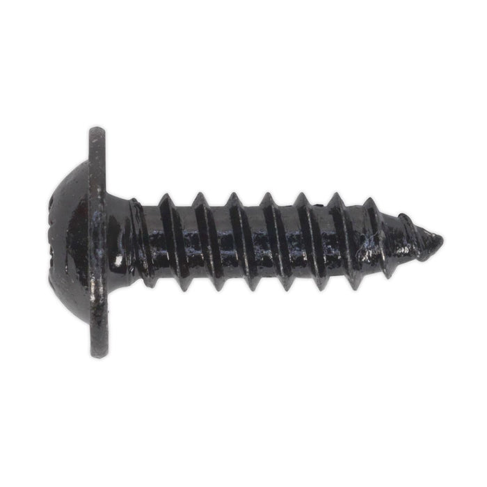 Sealey Self Tapping Screw 4.8 x 16mm Flanged Head Black Pozi Pack of 100 BST4816 Sealey - Dynamic Drive