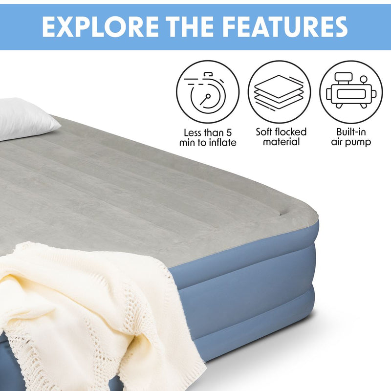 Dellonda Raised Air Bed with Built-in Electric Pump & Storage Bag - Queen Dellonda - Dynamic Drive