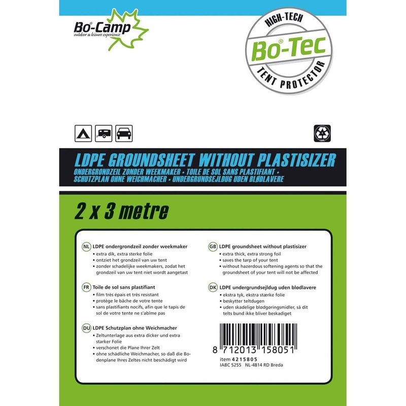 Bo-Camp Groundsheet without Plasticizer Transparent 3x2 Metres Bo-Camp - Dynamic Drive
