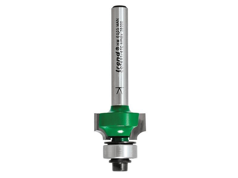 Trend C074 x 1/4 TC Round Over Two Flute Cutter 3.2 x 9.5mm Trend - Dynamic Drive