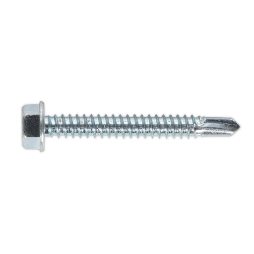 Sealey Self Drilling Screw 6.3 x 50mm Hex Head Zinc Pack of 100 SDHX6350 Sealey - Dynamic Drive