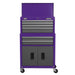 Sealey Topchest & Rollcab Combo 6 Drawer - Purple/Grey AP2200BBCP Sealey  - Dynamic Drive