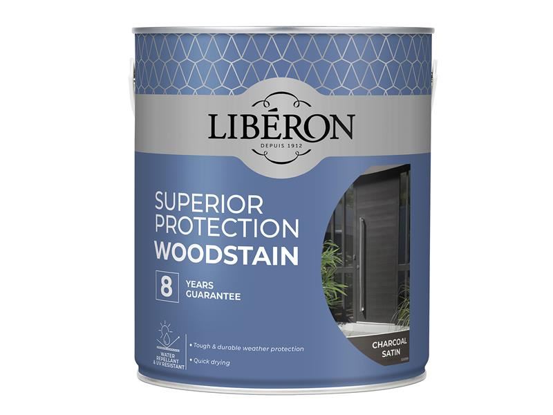 Liberon Superior Protection 8 Year Woodstain Charcoal Satin 2.5 litre Liberon - Dynamic Drive