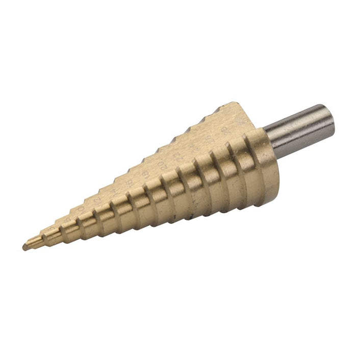 Silverline Titanium-Plated HSS Step Drill 4 - 30mm 675316 Silverline  - Dynamic Drive