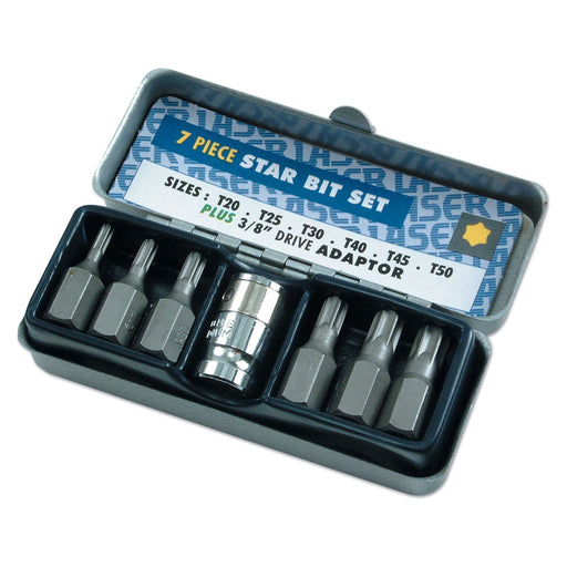 Laser Star Bit Set 7pc 0595 Laser - Dynamic Drive