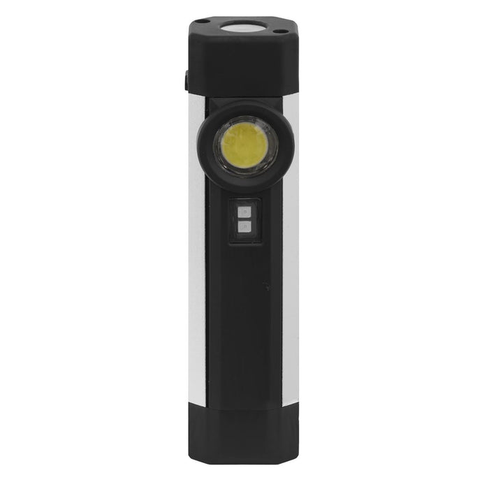 Sealey Rechargeable Aluminium Pocket Light with UV 3W COB & 1 SMD LED LED220UV Sealey - Dynamic Drive