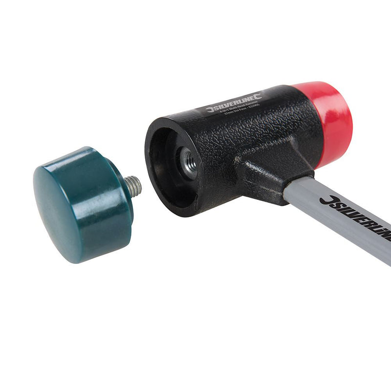Silverline 4-in-1 Multi-Head Hammer 37mm Dia Face Silverline - Dynamic Drive