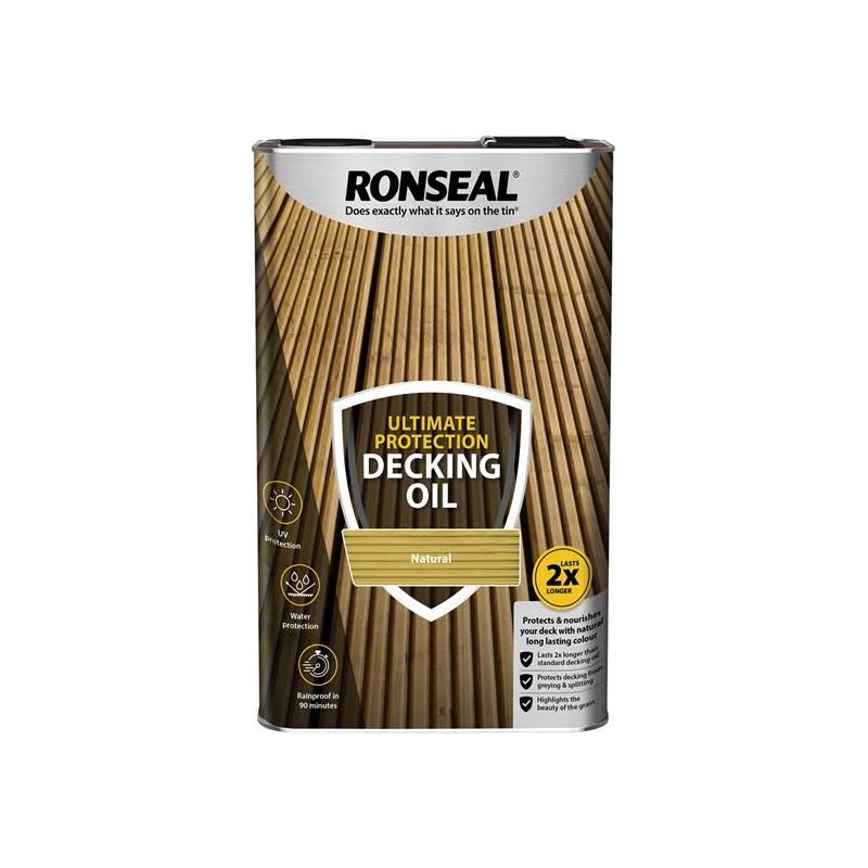 Ronseal Ultimate Protection Decking Oil Natural 5 litre Ronseal - Dynamic Drive