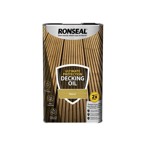 Ronseal Ultimate Protection Decking Oil Natural 5 litre Ronseal - Dynamic Drive