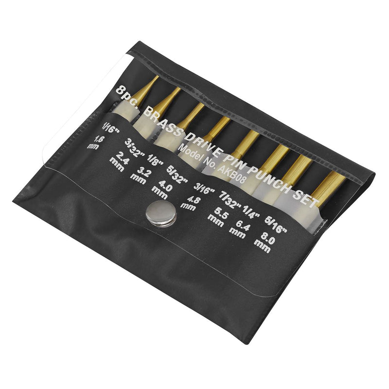 Sealey Brass Pin Punch Set 8pc AKB08 Sealey - Dynamic Drive
