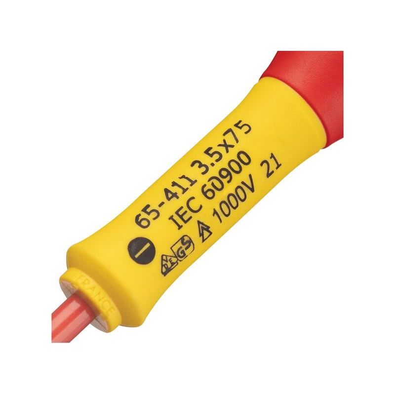 Stanley® Hand Tools FatMax® VDE Insulated Screwdriver Parallel Tip 3.5 x 75mm STANLEY® Hand Tools - Dynamic Drive