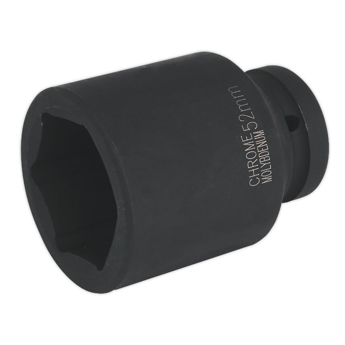 Sealey Impact Socket 52mm Deep 1"Sq Drive IS152D Sealey - Dynamic Drive