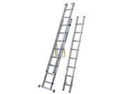 Zarges D-Rung Combination Ladder 3-Part 3 x 8 Rungs Zarges - Dynamic Drive