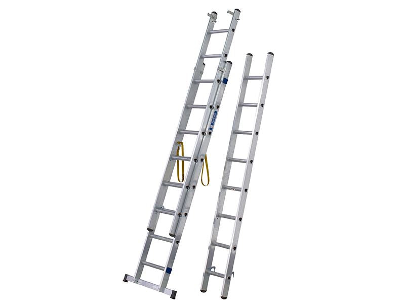 Zarges D-Rung Combination Ladder 3-Part 3 x 8 Rungs Zarges - Dynamic Drive