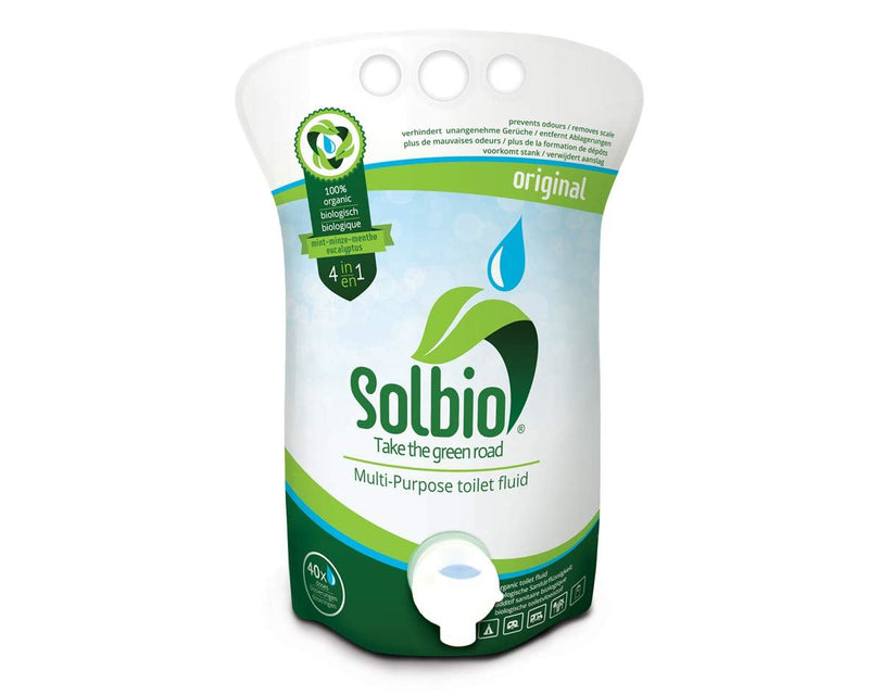 2x Solbio Organic Chemical Toilet Fluid Waste & Flush 1.6L x40 Doses Solbio - Dynamic Drive