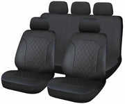 Sakura Leatherette Front & Rear Car Van Seat Covers with Quilted pattern Sakura - Bars 4 Cars
