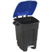 Sealey Refuse/Wheelie Bin with Foot Pedal 100L Blue BM100PB Sealey - Dynamic Drive