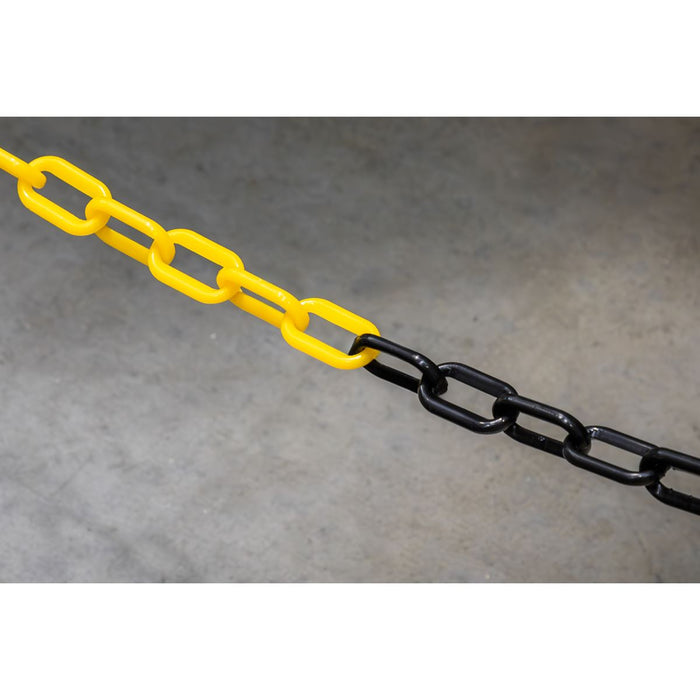 Sealey Safety Chain 25m x 6mm - Black/Yellow BYC25M Sealey - Dynamic Drive