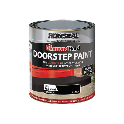 Ronseal Diamond Hard Doorstep Paint Black 250ml Ronseal - Dynamic Drive