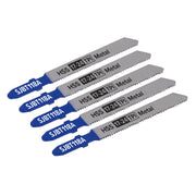Sealey Jigsaw Blade Metal 92mm 17-24tpi Pack of 5 SJBT118A Sealey - Dynamic Drive