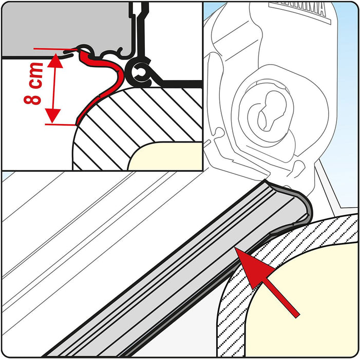 06299-01- RAIN GUARD LOWER 20M Fiamma  - Dynamic Drive