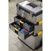 Sealey Mobile Stainless Steel/Composite Toolbox 3 Compartment AP855 Sealey - Dynamic Drive