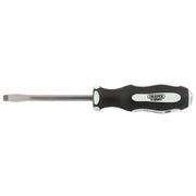Draper 'Pound Thru' Plain Slot Soft Grip Screwdriver, 6.5 x 100mm 35181 Draper - Dynamic Drive