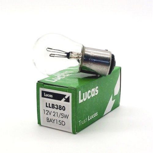 Lucas LLB380 380 Bay15d SBC 12v 21/5W Brake Stop Tail Light bulbs x 10 Lucas  - Dynamic Drive