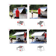 Fiamma F35 Pro 250 Awning Deep Black Case Royal Grey Fabric Campervan Caravan Fiamma - Dynamic Drive