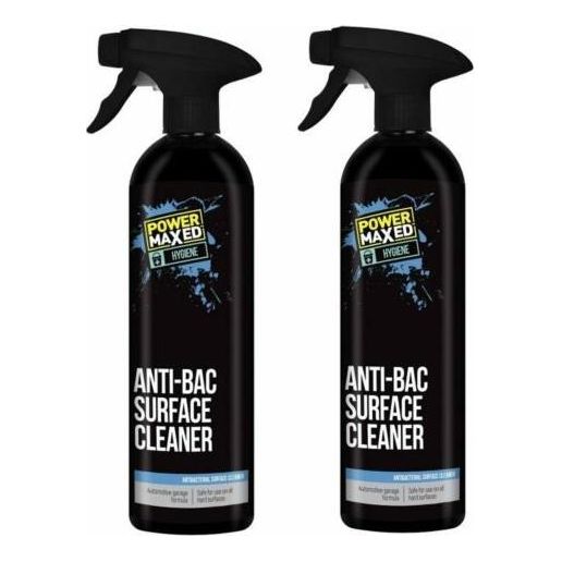 2x Anti Bacterial Surface Cleaner 500ml Anti Bac Spray Sanitising Disinfectant Power Maxed  - Dynamic Drive