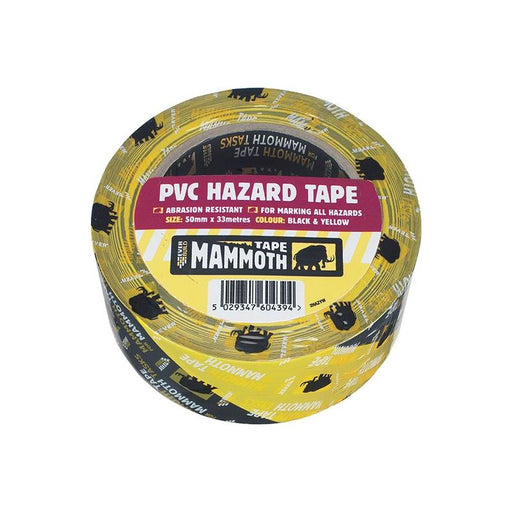 Everbuild Sika PVC Hazard Tape Black / Yellow 50mm x 33m Everbuild Sika - Dynamic Drive