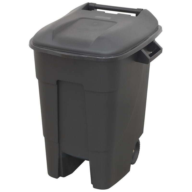Sealey Refuse/Wheelie Bin 100L Black BM100 Sealey - Dynamic Drive
