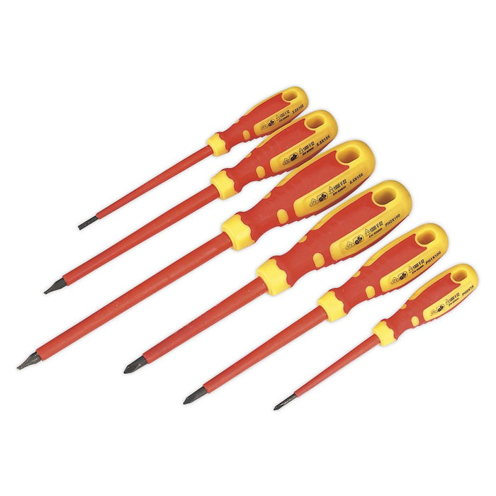 Sealey Screwdriver Set 6pc VDE Approved GripMAX AK6122 Sealey - Dynamic Drive