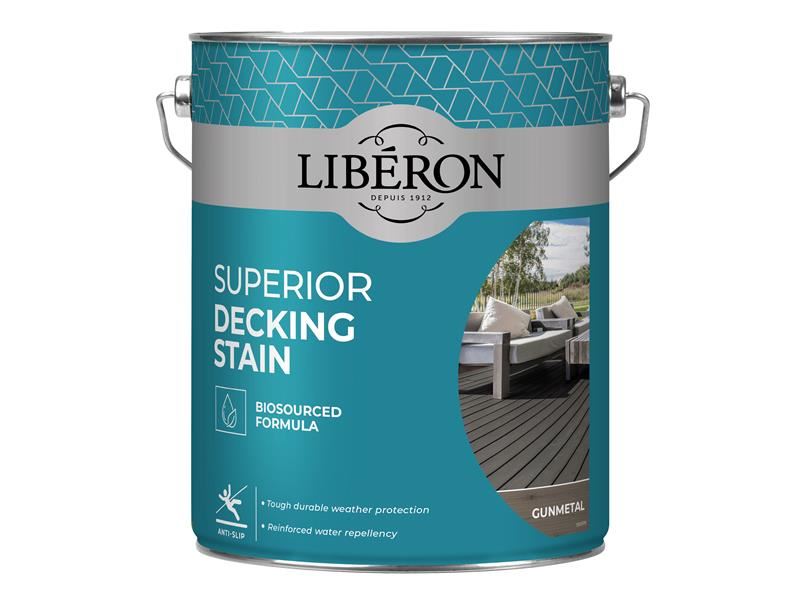 Liberon Superior Decking Stain Gun Metal 5 litre Liberon - Dynamic Drive
