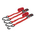 Sealey Ratchet Tie Down 25mm x 4m Polyester Webbing with S-Hooks 800kg Breaking Sealey - Dynamic Drive