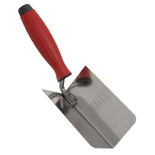 Sealey Stainless Steel Internal Corner Trowel with Rubber Handle 120 x 60mm Sealey - Dynamic Drive