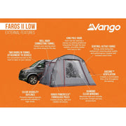 Vango Faros II LOW Poled Drive-Away Awning for Campervans Vango - Dynamic Drive